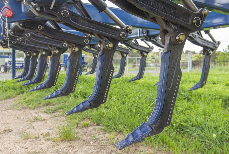 Strong, long tynes of a deep ripper plough