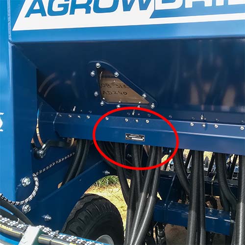 Where to find your Agrowdrill serial number