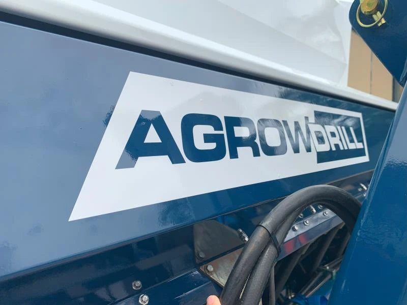 Agrowdrill decal on seed drill