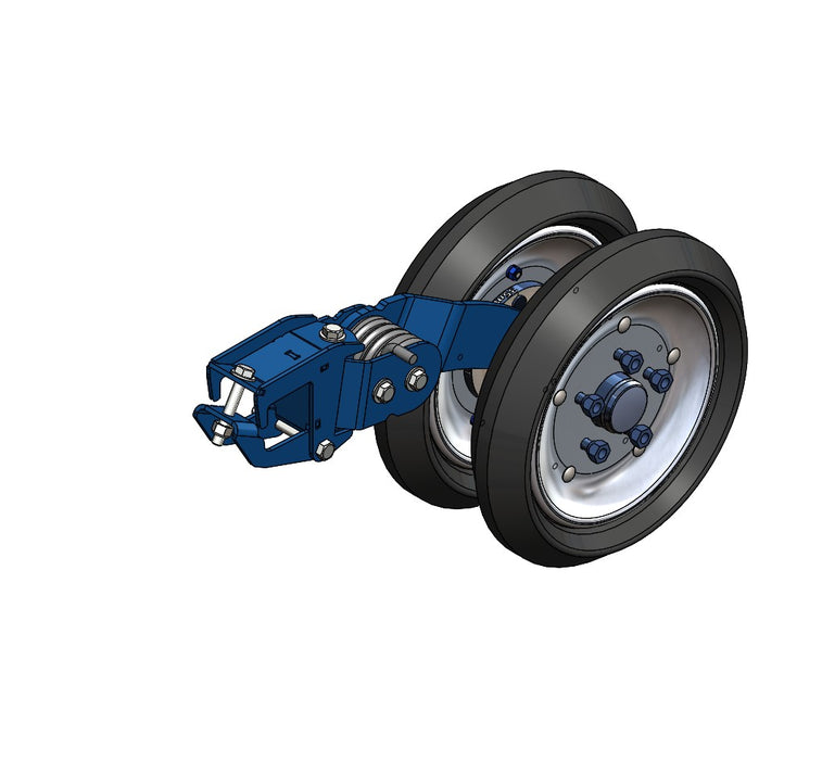 Presswheel Assembly AGR-HUB 2 Dual Wheel 125mm with Wedge Tyre