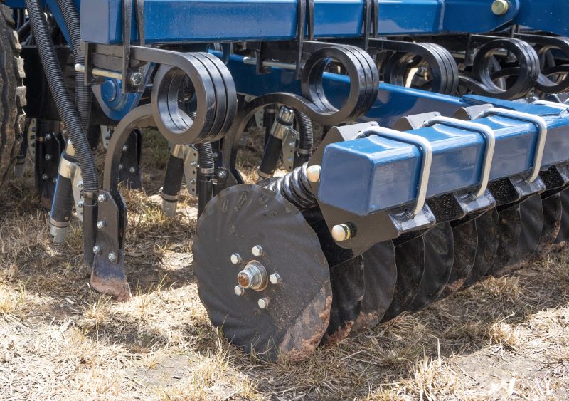 Agrowdrill Coulters installed on AD240 Tyne Seed Drill