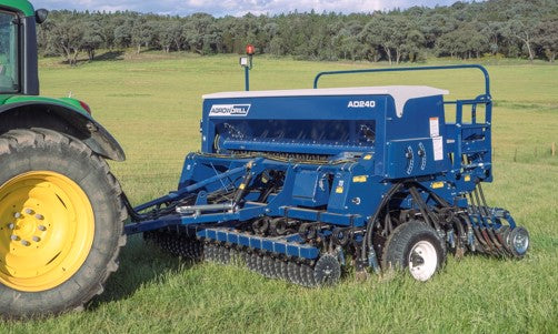 Agrowdrill AD240 with coulters and presswheels - popular direct drlll seeder