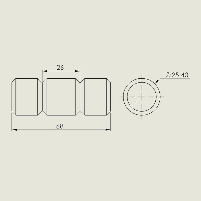 #8 Shearpin & O-Rings - 68mm long