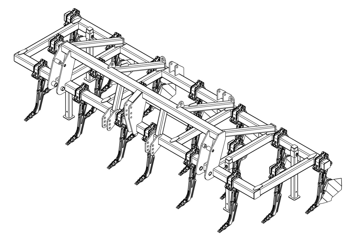 Agrowplow CP62 Cotton Plough Side Buster tyne layout