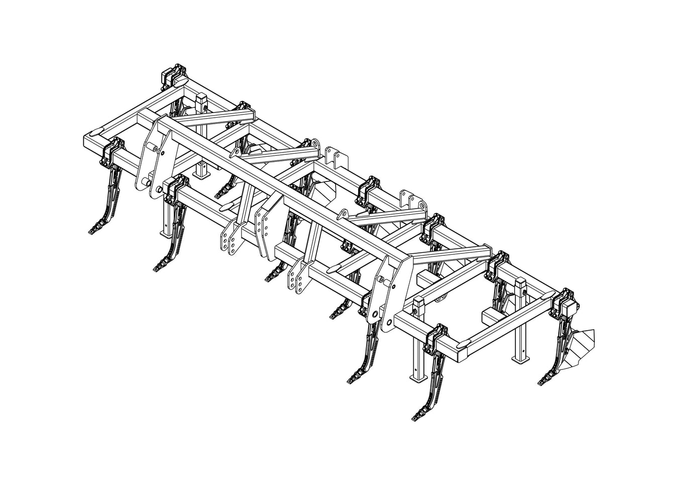 Agrowplow CP62 Cotton Plough Center Buster tyne layout