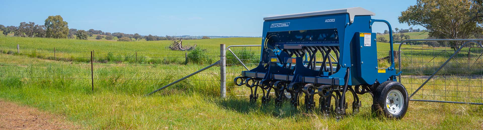 Agrowdrill AD083 is small enough to fit between field gates