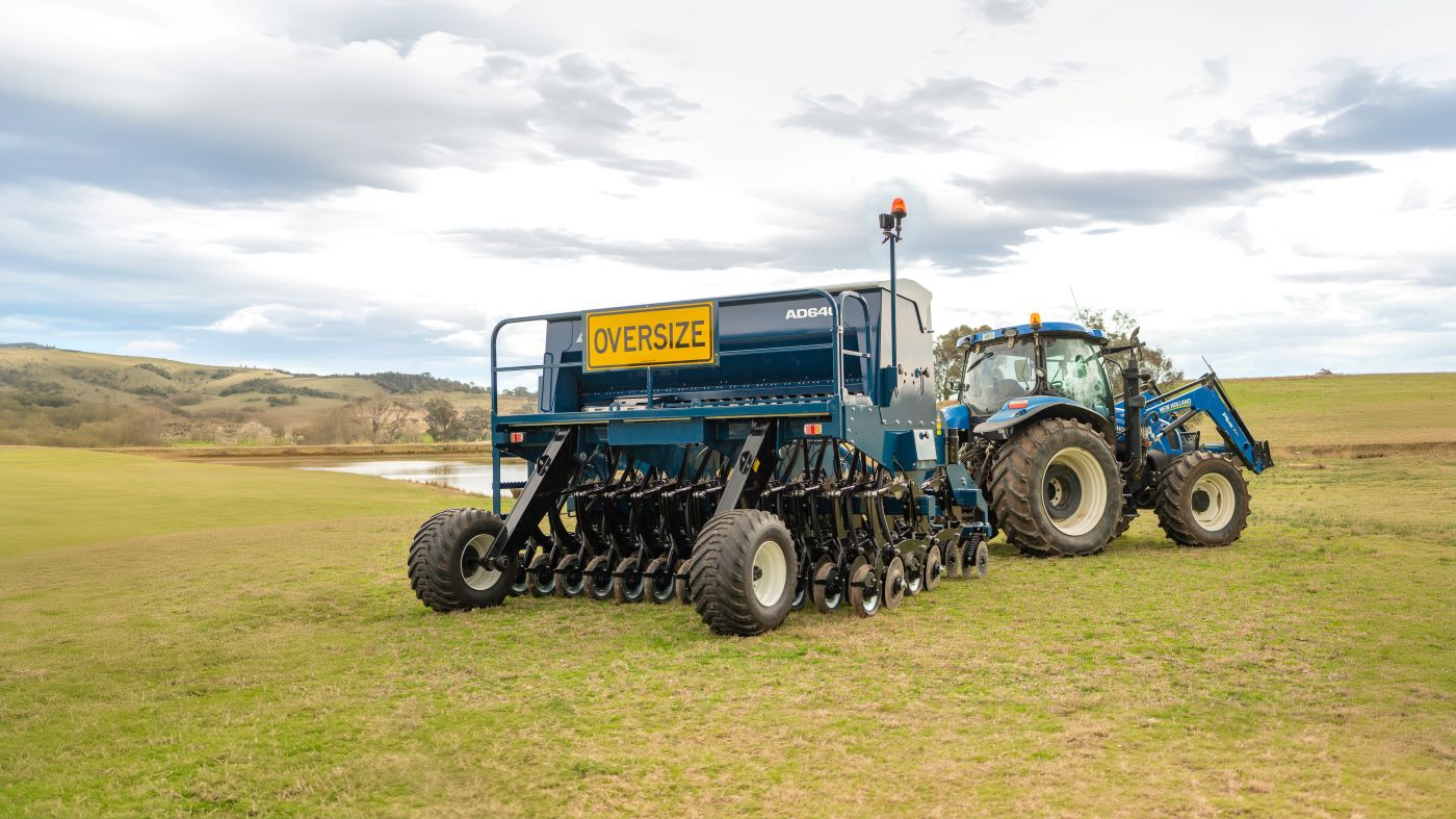 AD640 disc seeder in paddock