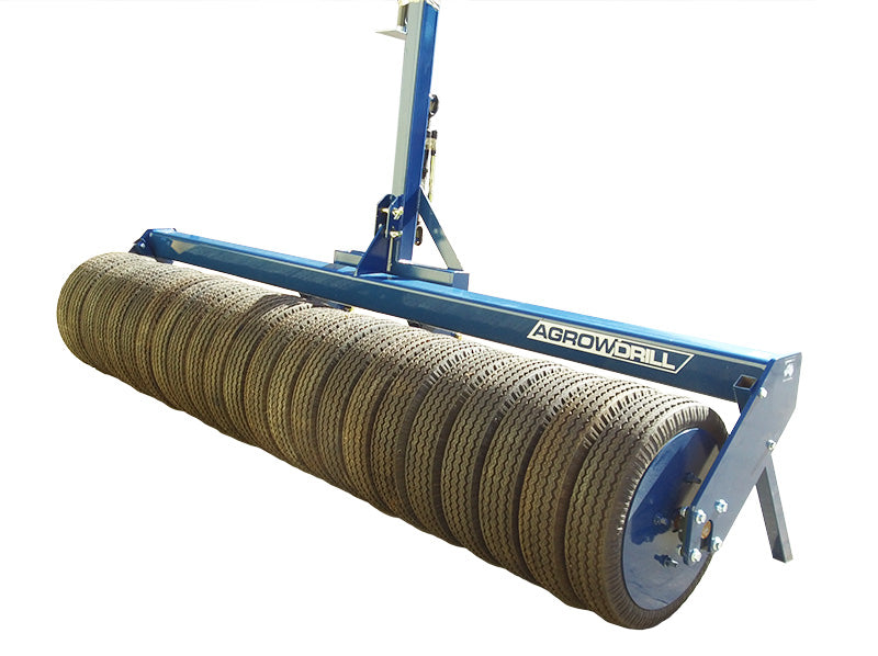 Agrowdrill rubber tyre roller on white background