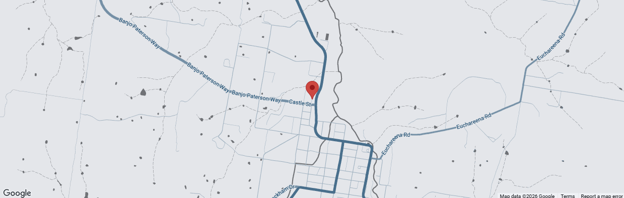 Google Map of Molong NSW with location pin for 2 Castle Street