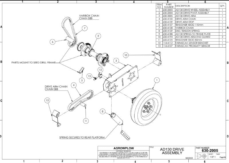Screenshot of Agrowdrill drive assembly part manuak