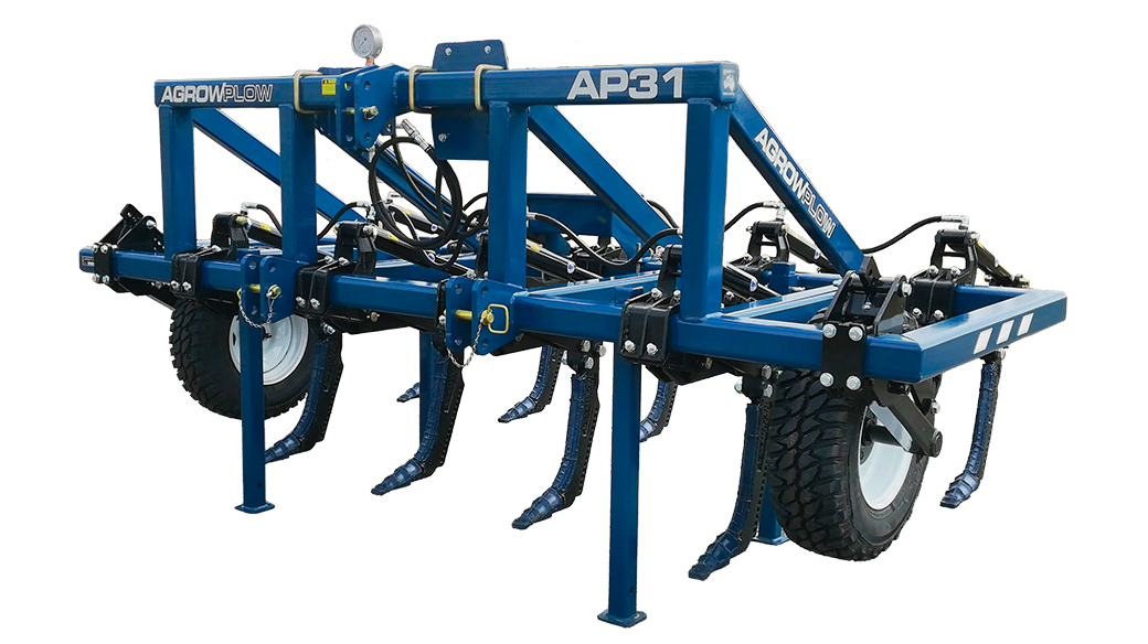 AP31 plough with hydraulic shanks cutout on white background