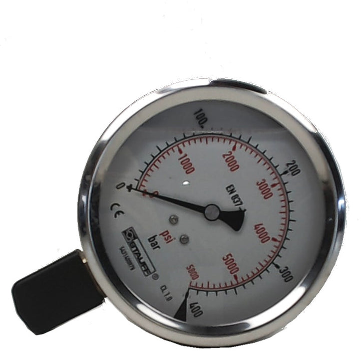 PRESSURE GAUGE 100mm face 400 Bar