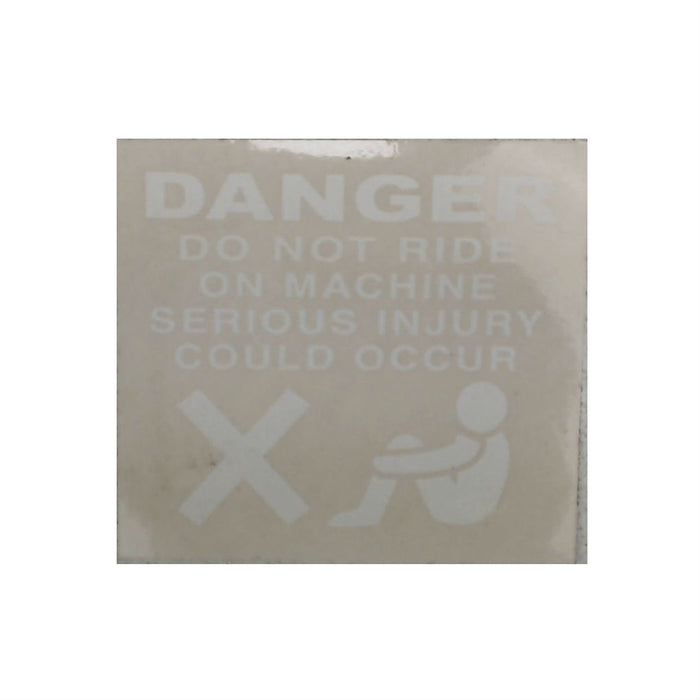 Decal Warning Do Not Ride