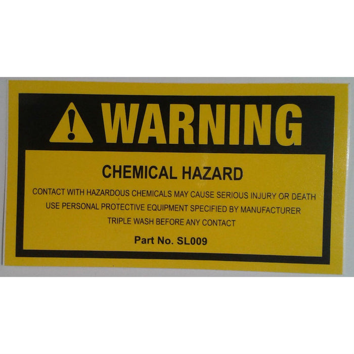 Decal Warning Chemical Hazard